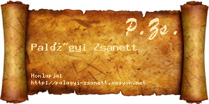 Palágyi Zsanett névjegykártya